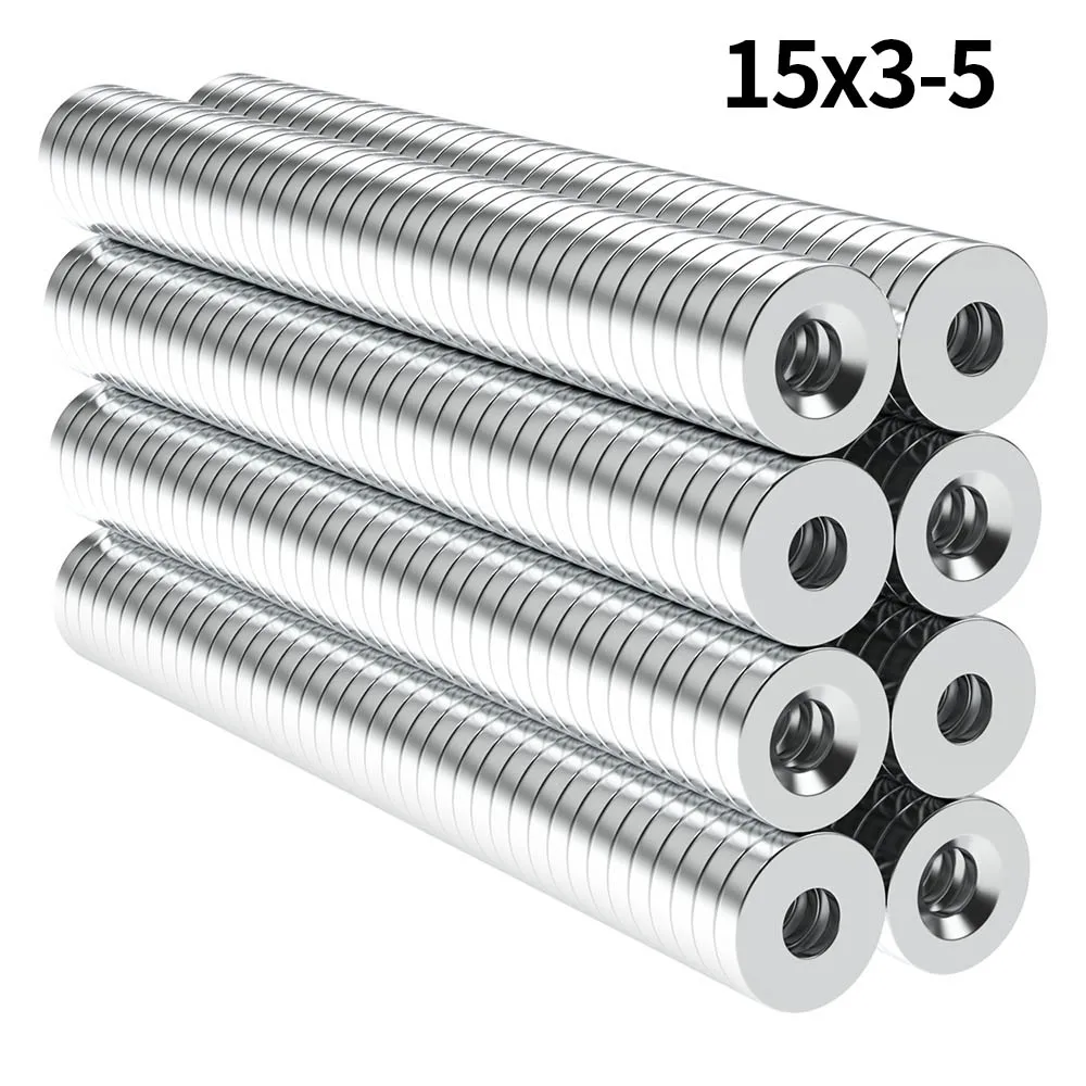 

15x3-5mm N35 Super Strong Neodymium Magnet Round with holes NdfeB Powerful Permanent Magnetic imanes Refrigerator Magnets
