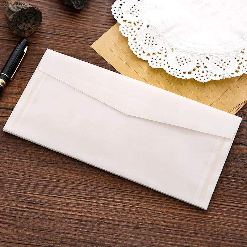 50pcs/lot Blank Translucent Sulfuric Acid Paper Envelope Postcard Storage Creative DIY Hand Account Invitation Wedding Business