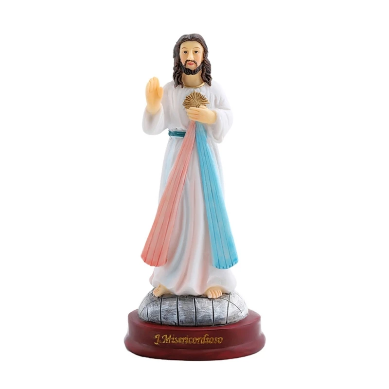 Christian Faith Jesuss Sculpture Jesuss Hand-raising Figure Religious Decors