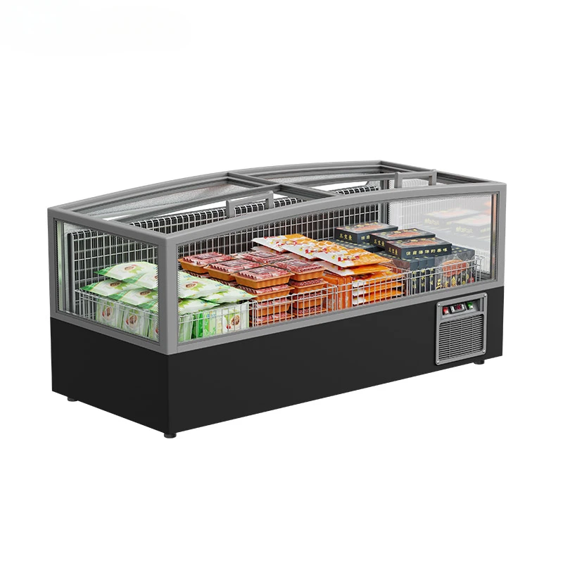 110V High Quality Refrigeration Equipment Freezer Console Fresh Dessert Shop Work Mini Chest Freezer