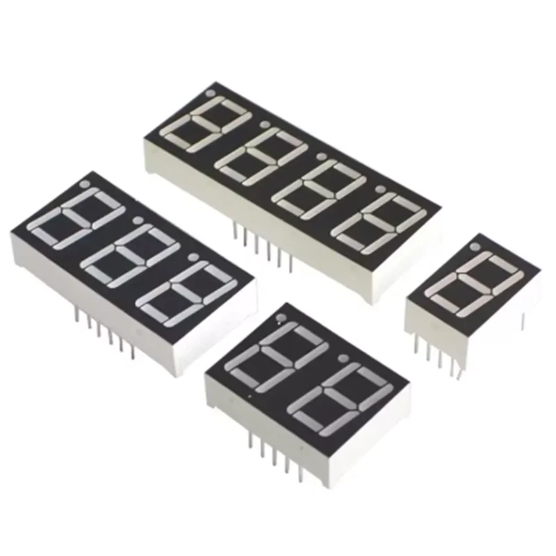 Pantalla de dígitos LED de cátodo común rojo de tubo digital de 0,56 pulgadas, 7 segmentos, 1 bit, 2 bits, 3 bits y 4 bits