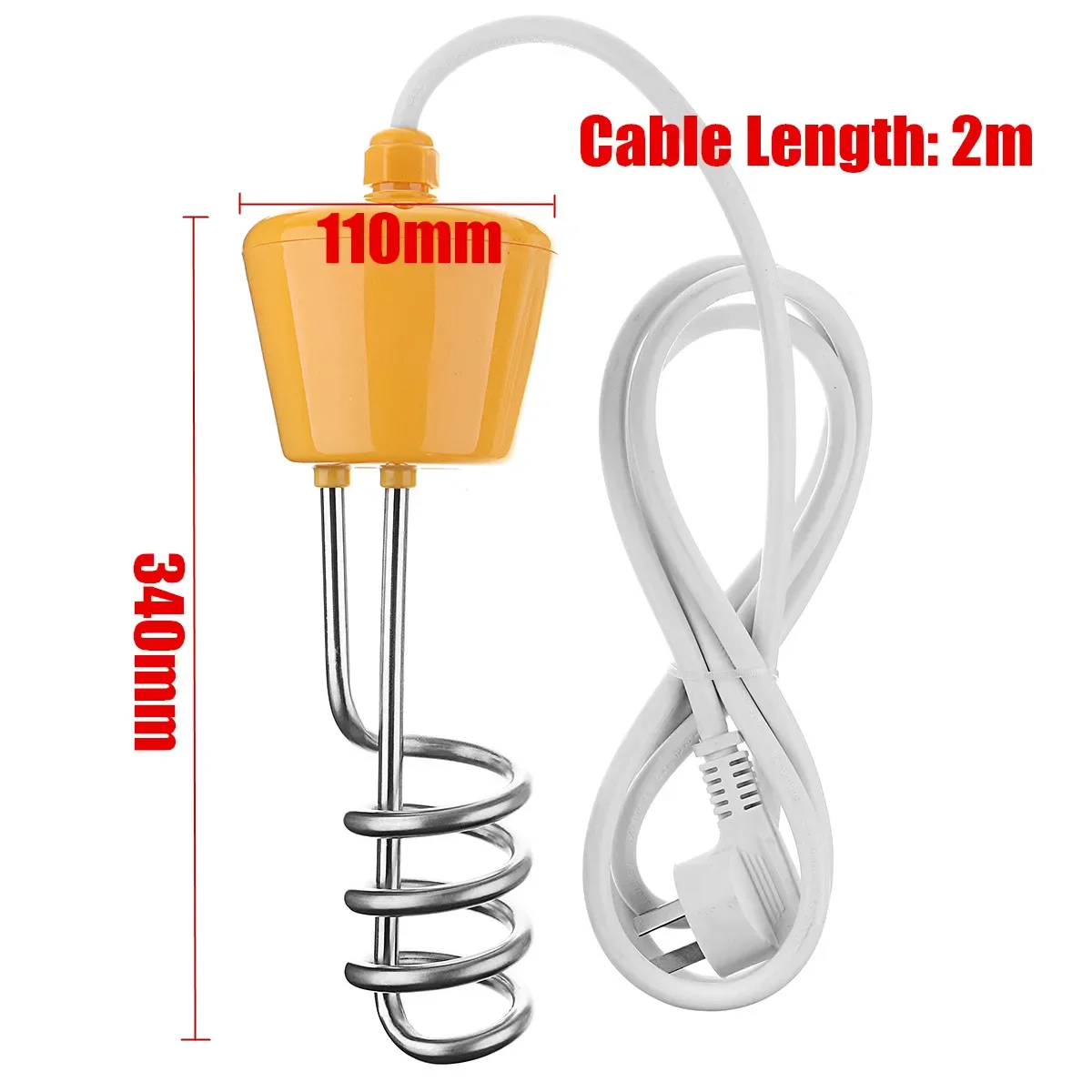 หม้อต้มน้ำร้อนแบบพกพาสำหรับสระว่ายน้ำทำจากสเตนเลสสตีล pemanas Air listrik 3000W
