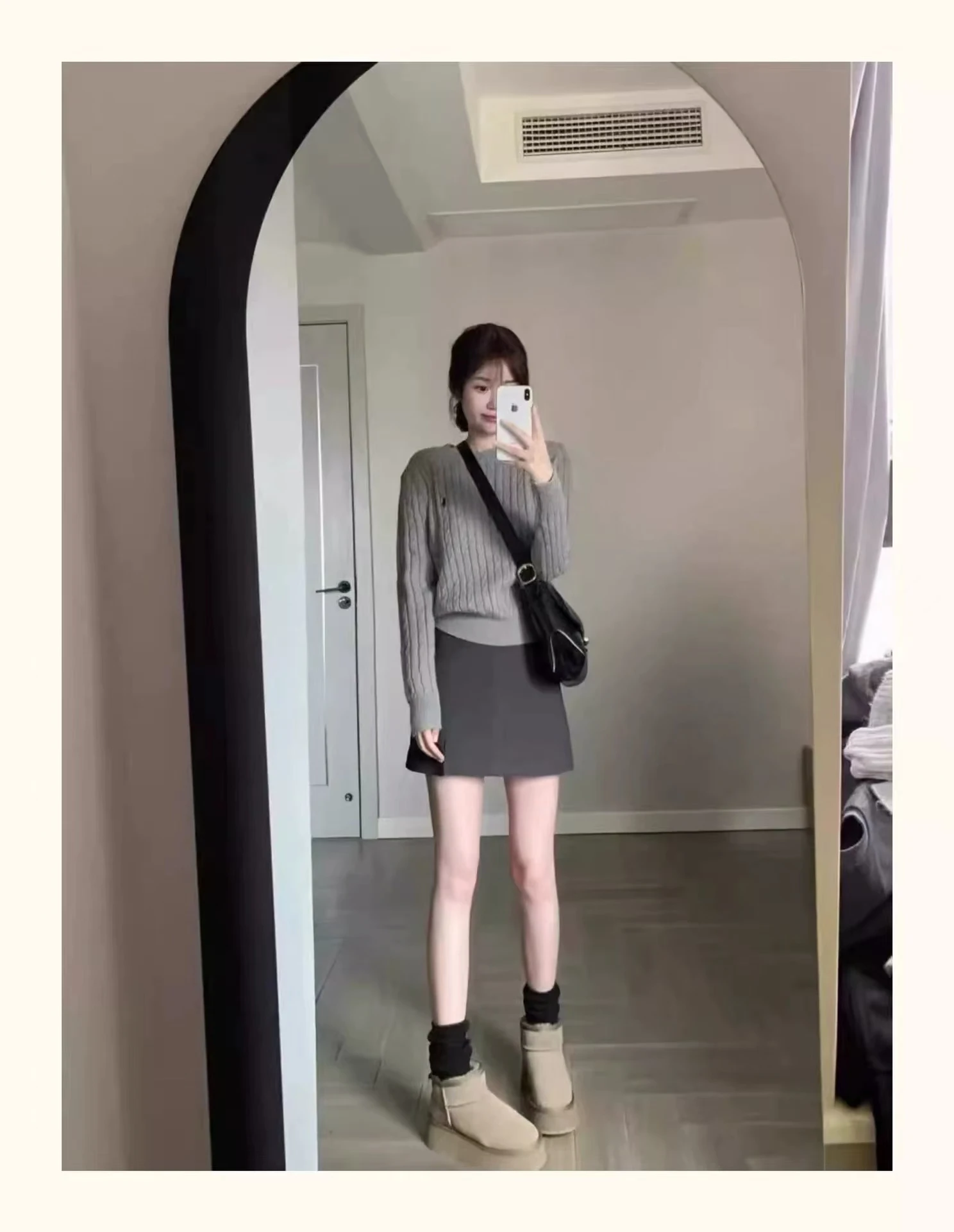 

Женский вязаный свитер с круглым вырезом, Осень-зима