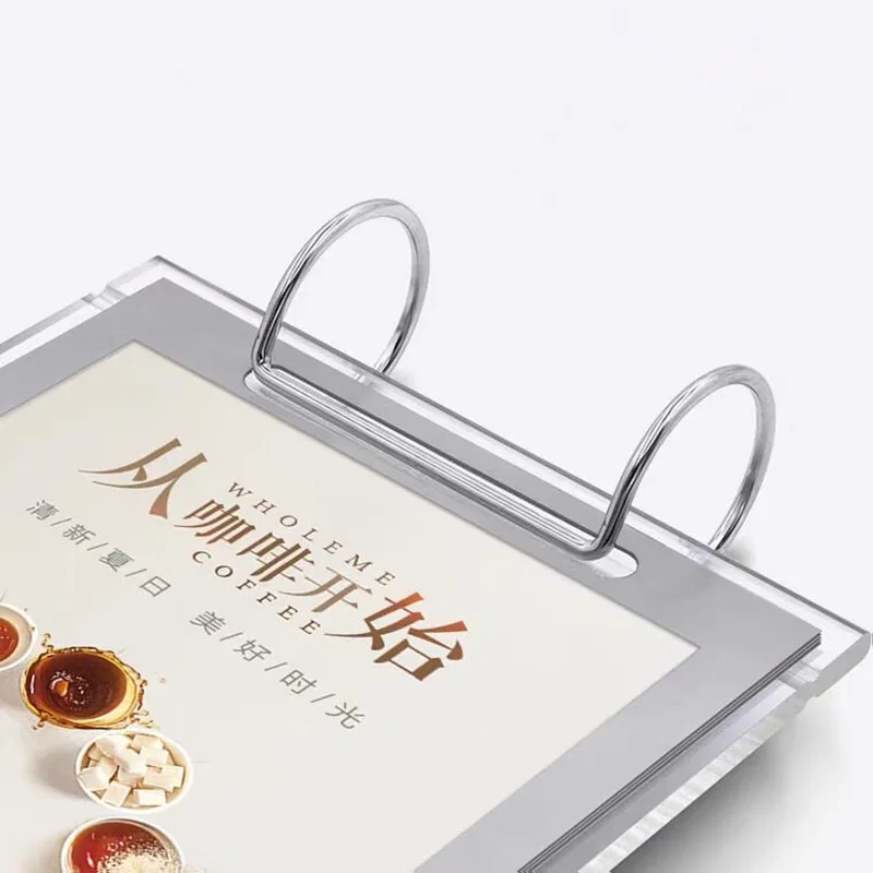 A5 148X210MM Page Turning Double Sided Acrylic Sign Holder Display Stand Picture Photo Poster Frame Table Menu Paper Card Holder