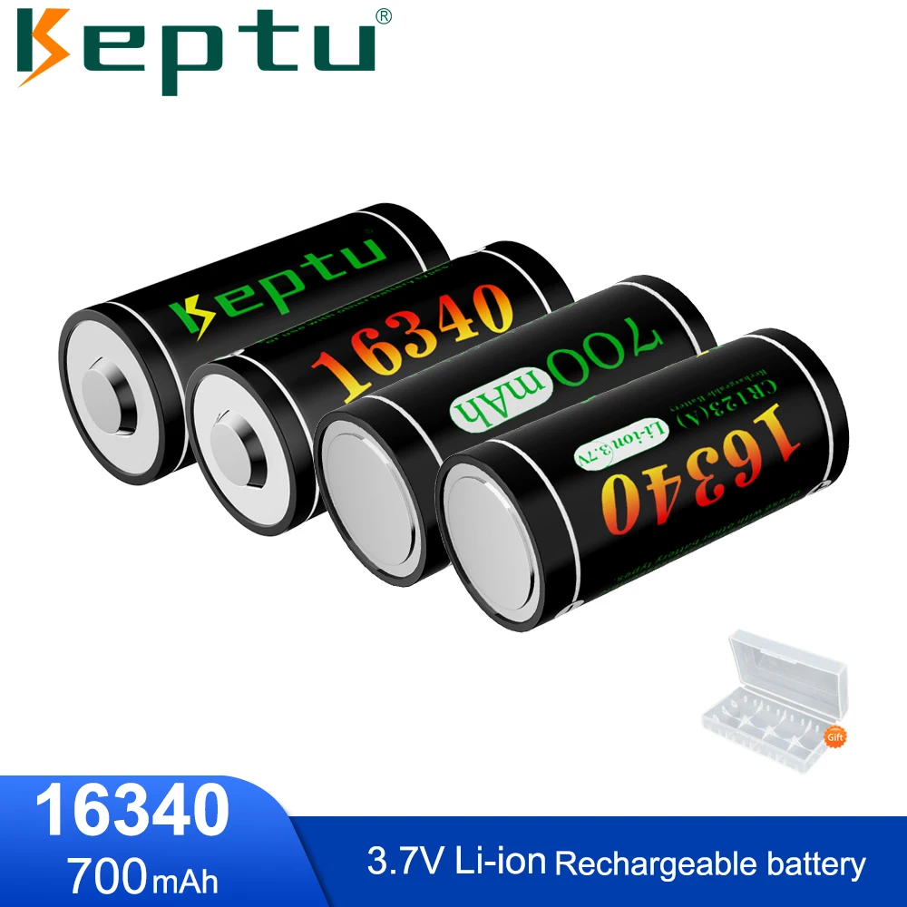 

3.7V 16340 700mAh Rechargeable Battery RCR123A For Arlo HD Camera LED Flashlight 16340 3.7V cr123a Rechargeable 16350 battery