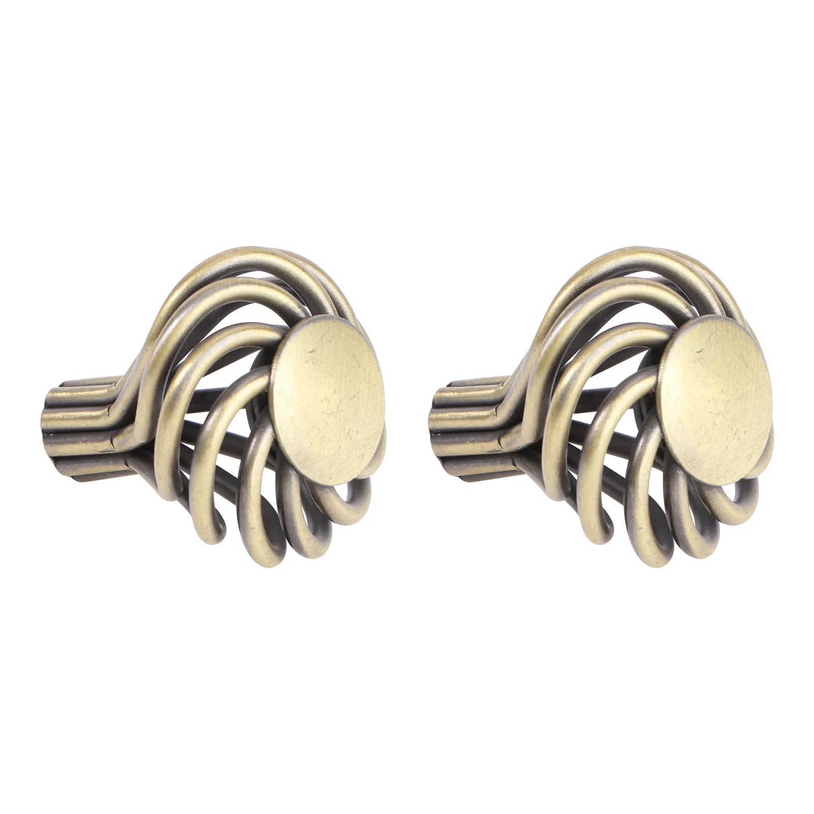 

2Pcs Vintage Cupboard Handle European Style Drawer Pull Durable Fe- Alloy Elegant Birdcage Design for Cabinets Wardrobes