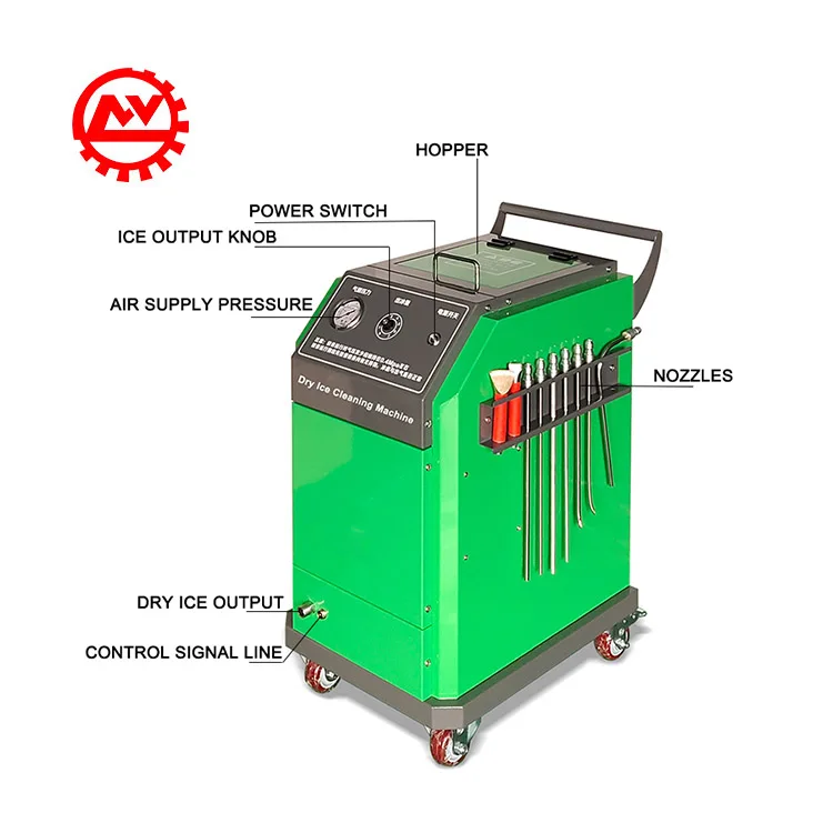 Professional Industrial Use Auto Care Engine Carbon Cleaner CO2 Dry Ice Blaster Cleaning Machine