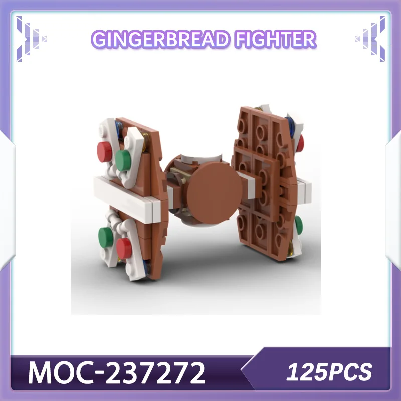 Gingerbread New Sci-fi spaceship warship MOC-237272 building block set Space Wars model gift Christmas present movie series