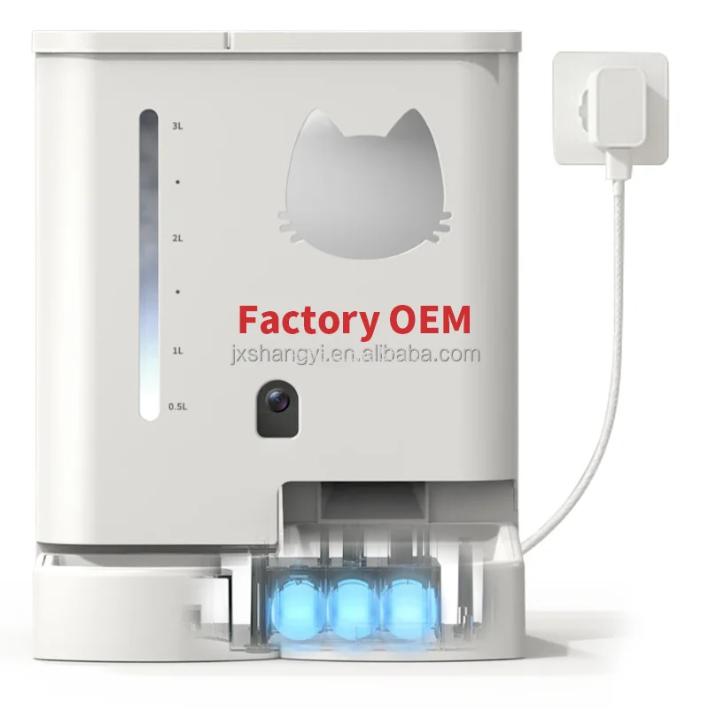 2026 5L Tuya APP Control Electronic Pet Food Water Dispenser Automatic Cat Smart Pet Feeder With Camera WIFI Timer Quantitative