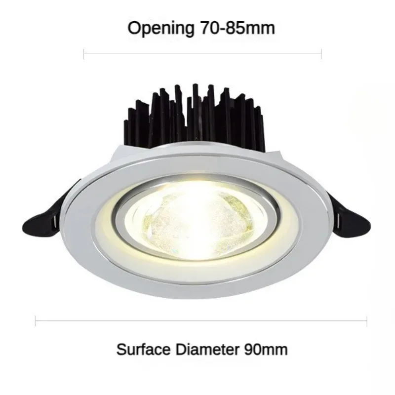 Spot Lumineux LED Encastrable pour le Plafond, Éclairage d'Nik, Angle Réglable, Décoration Murale de Fond, 5 Pièces/Lot