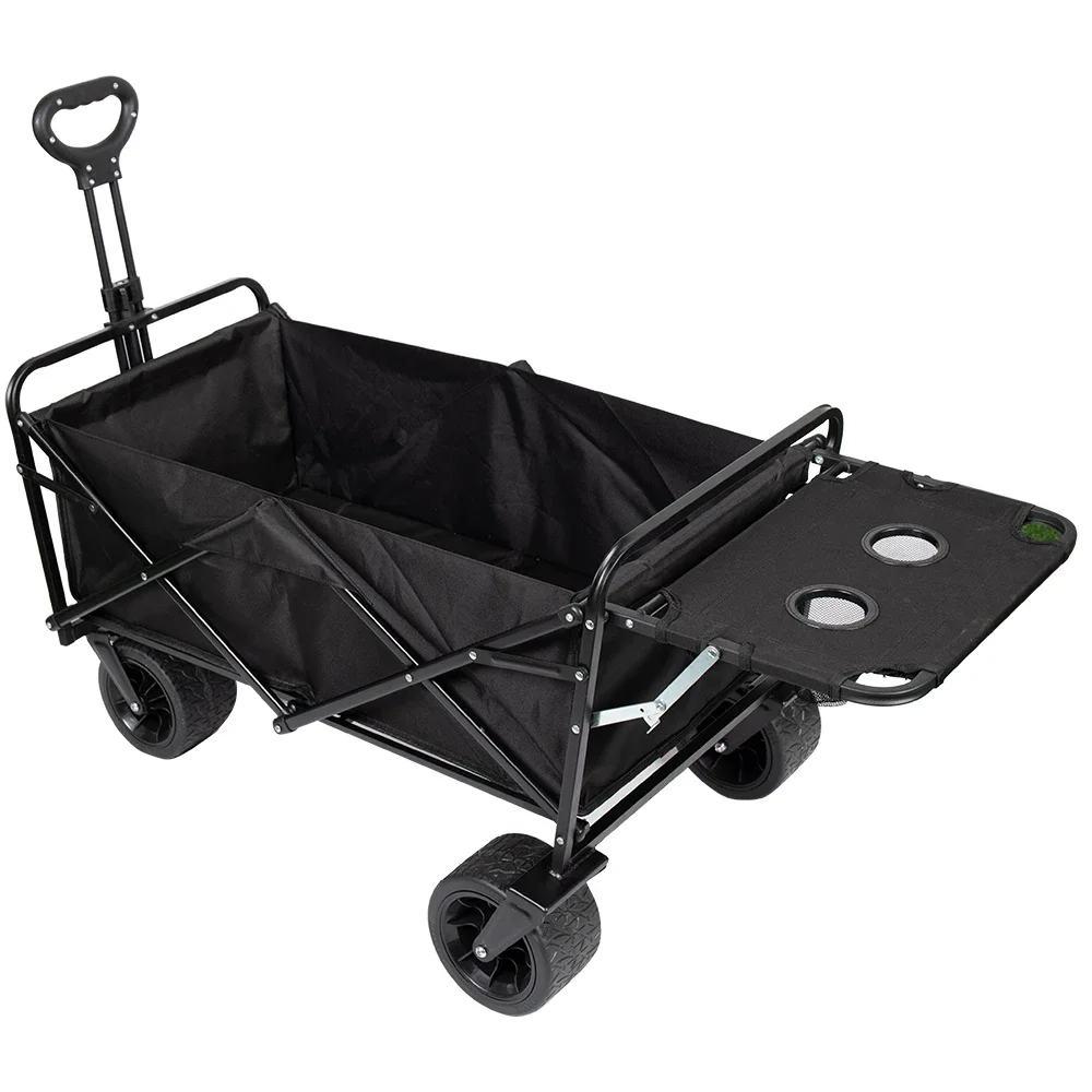 

220Lbs Foldable Wagon Shopping Beach Garden Pull Trolley Collapsible Folding Outdoor Portable Utility Cart