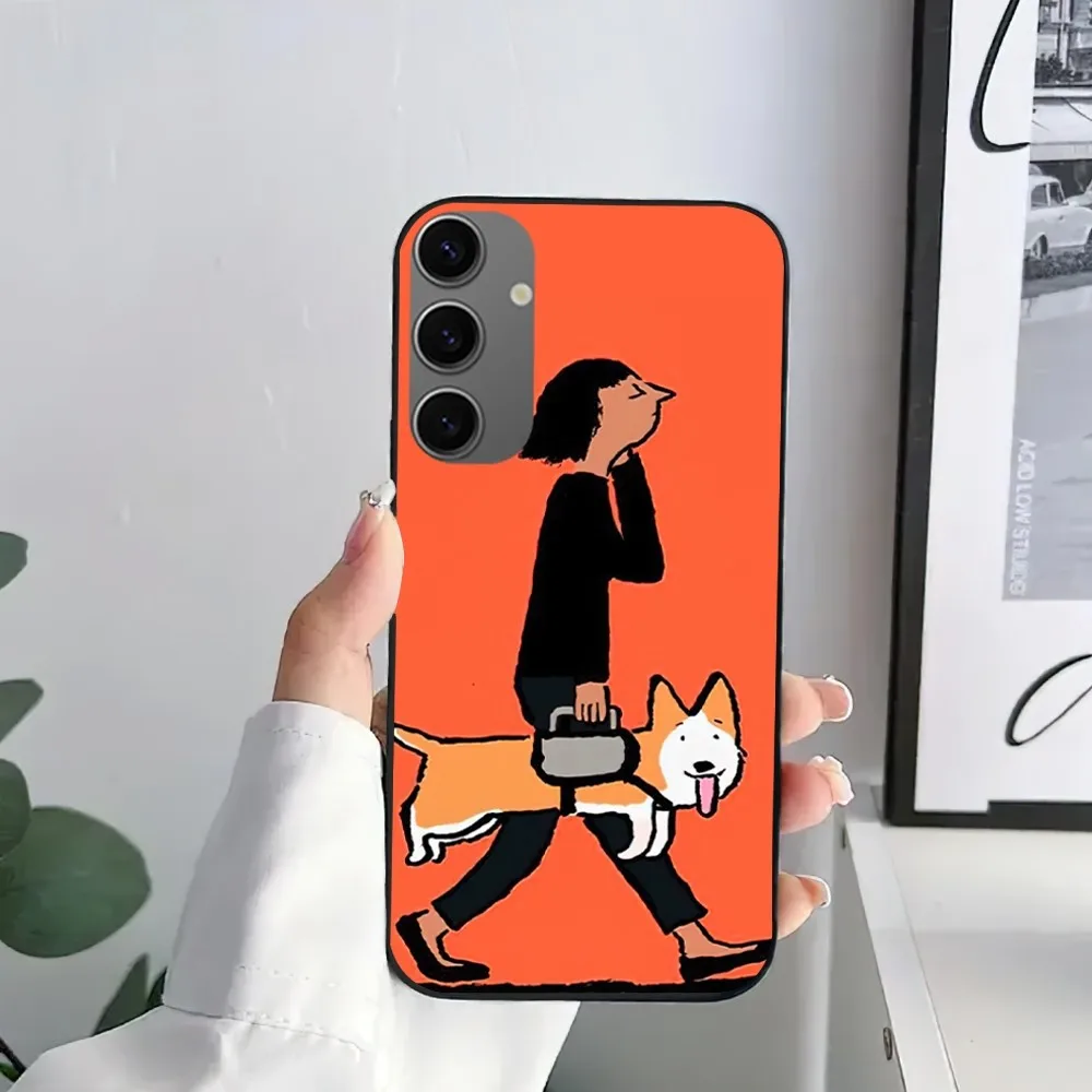 Brand J-Jean J-Jullien Art Phone Case For Samsung Galaxy S21 S22 S23 S30 Note 10 20  Plus Lite FE ULTRA Shell