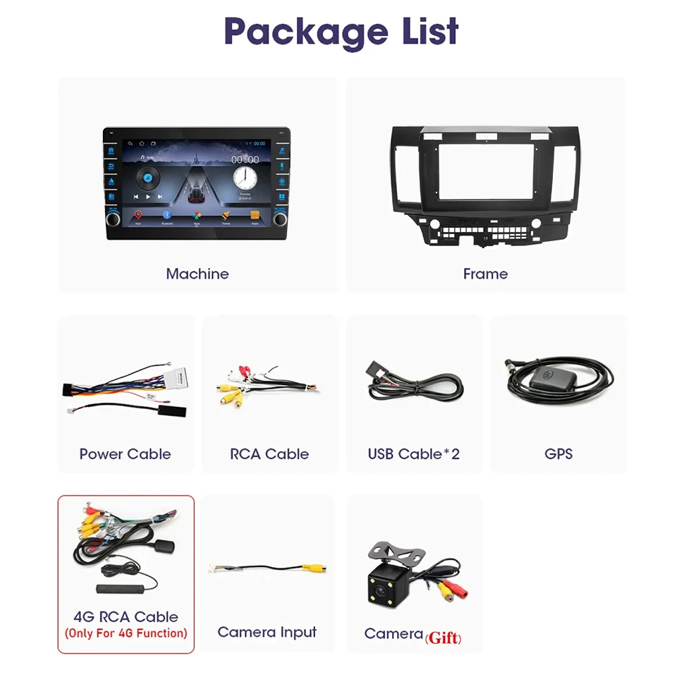 8G 128G Android 14 Carplay Auto Radio For Mitsubishi Lancer 2007-2016 Car GPS Navi Monitor DVD PC Tablet Car intelligent systems