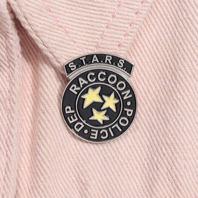 Stars Raccoon Police Enamel Pin Special Rescue Service Game Brooches Lapel Badge Film Series Jewelry Gift Accessories