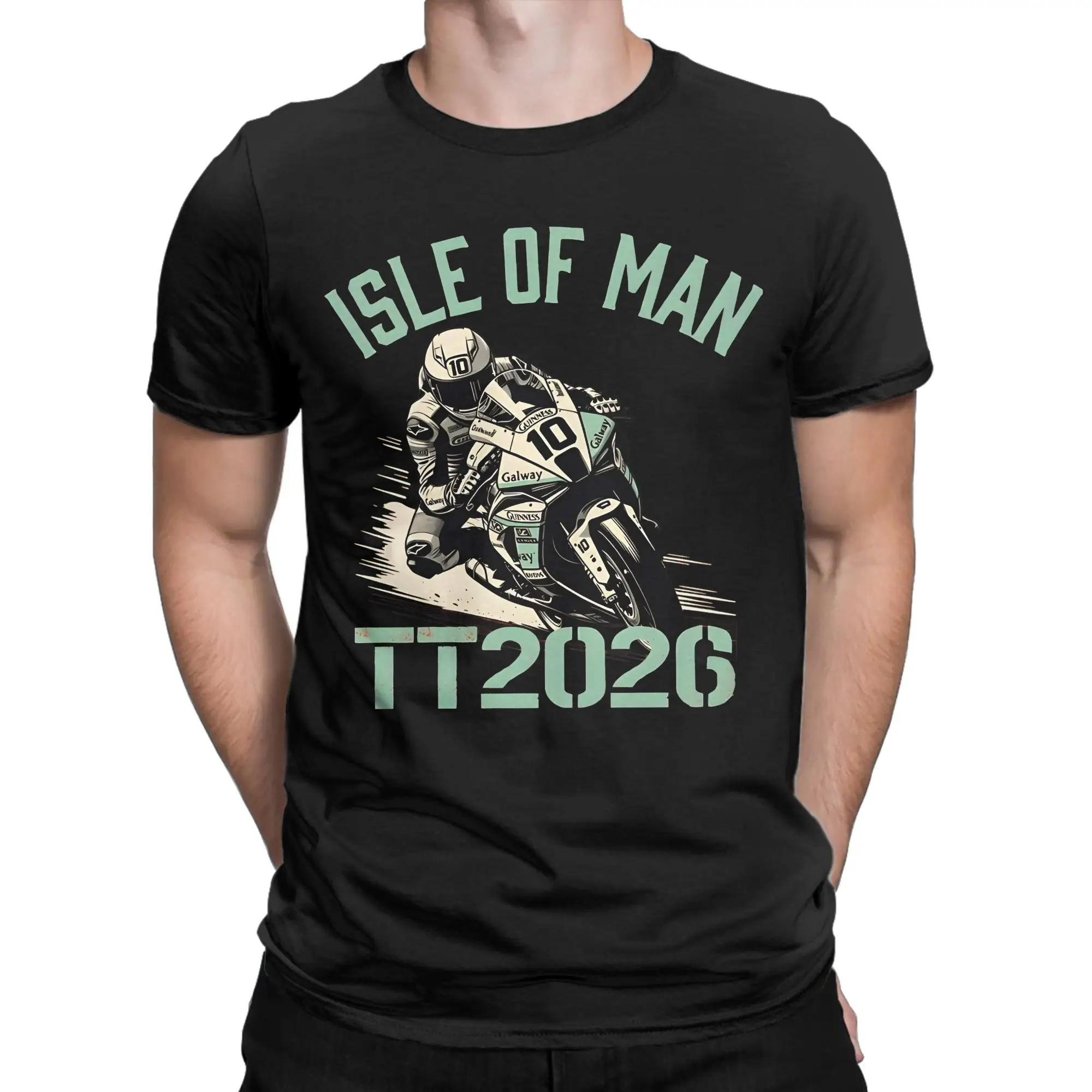 Motorcycle Sport Isle of Man TT Races  T Shirt Men  Vintage T Shirts Summer O Neck Harajuku Tees Design Oversize Clothing