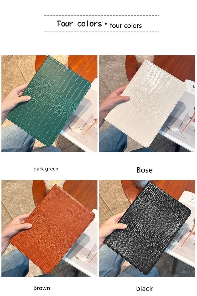 Für iPad PU-Leder-Foliotasche mit Stifthalter, Schlaf-/Aufwachfunktion und stoßfester Abdeckung – Detail 4