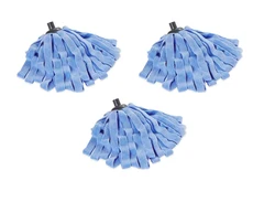 Microfiber Cloth Mop Heads Compatible with O-Ceda Microfiber Cloth Mop Refill Commercial Mop Replacement 3 Wet Mop Heads Blue