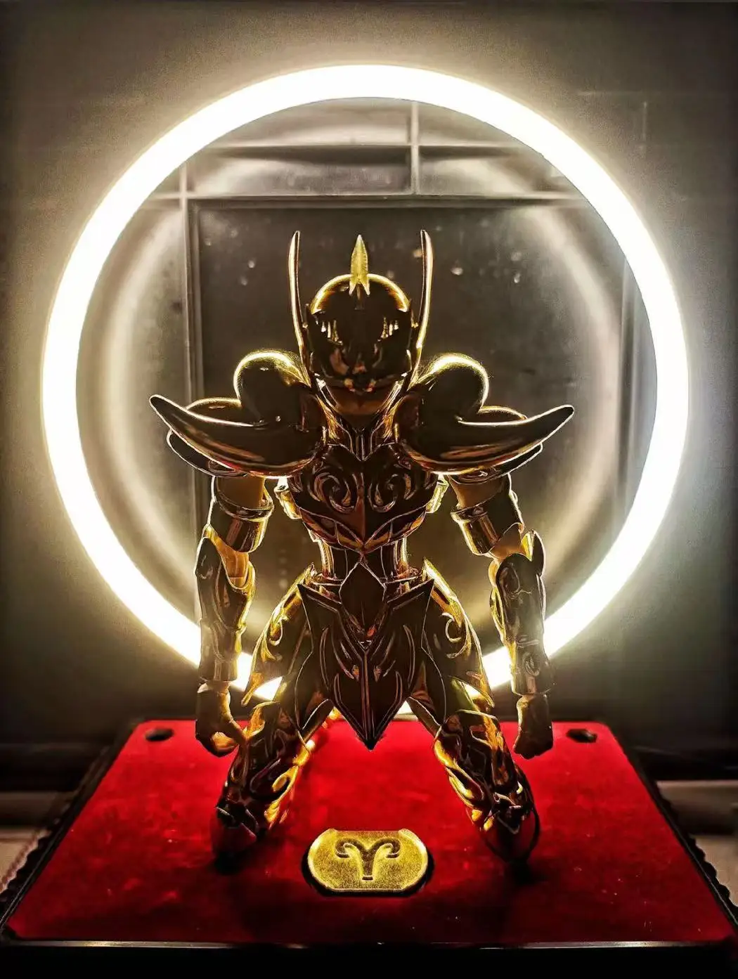 CS Model Saint Seiya Myth Cloth EX Aries Mu With Shion Head Grand Pope Gold/24K/OCE Knights of the Zodiac Action Figure In Stock