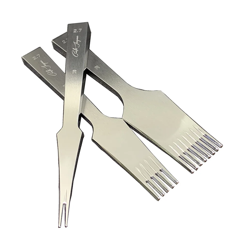 RCIDOS Reverse Stitching Hex Hole Puncher,JAYME Manual Leather Punching Claw Hitting pricking Iron,2.45/2.7/3.0/3.38/3.85/4.0mm
