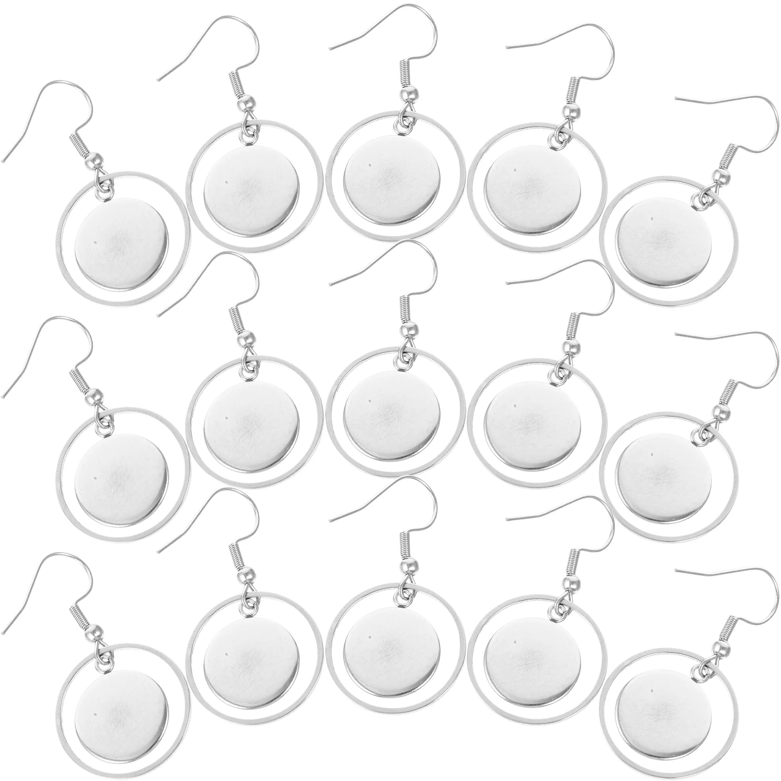 

20pcs Stainless Steel Ear Hooks Square Base Earring Findings for DIY Making Lightweight Compact Durable Jewelry Parts