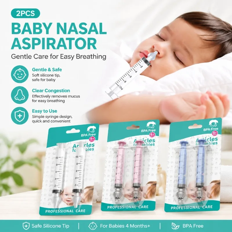 Baby Nasal Irrigator Portable Kid Nasal Cavity Washer Infant Nasal Flushing Device Practical Mucus Suction Cleaning Tool Gentle