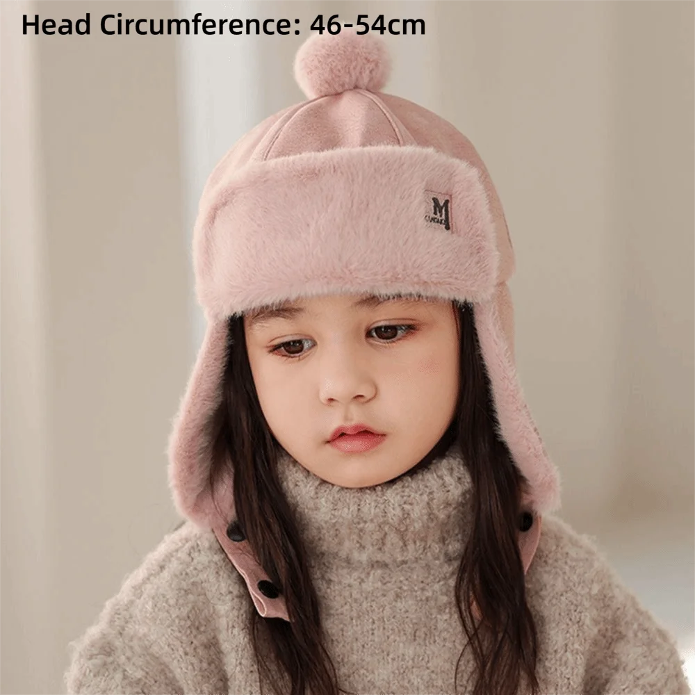 Topi Anak-anak Kartun Lucu Baru Topi Pelindung Telinga Tahan Angin Tahan Dingin Topi Pullover Hangat Tebal Musim Dingin