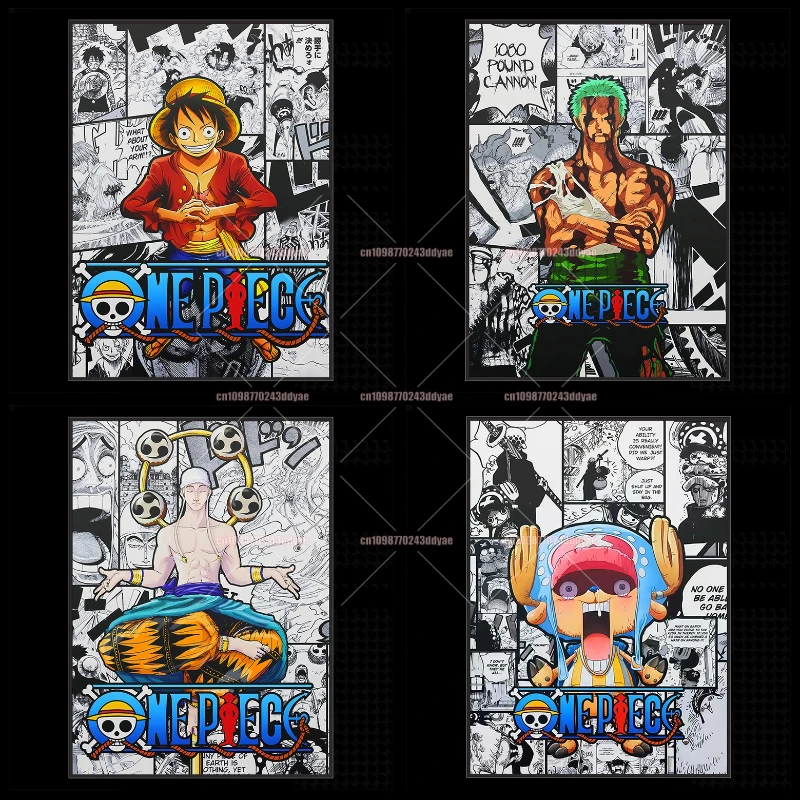 

Posters and Prints One Piece Luffy Zoro Chopper Wall Art Comics Pictures Children Bedroom Decor Decoration Paintings Modern Home