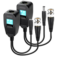 1CH Passive Balun RJ45 CCTV Video Transceiver Coax BNC Supply Power Connectors For HDCVI HDTVI AHD Analog High Definition Camera