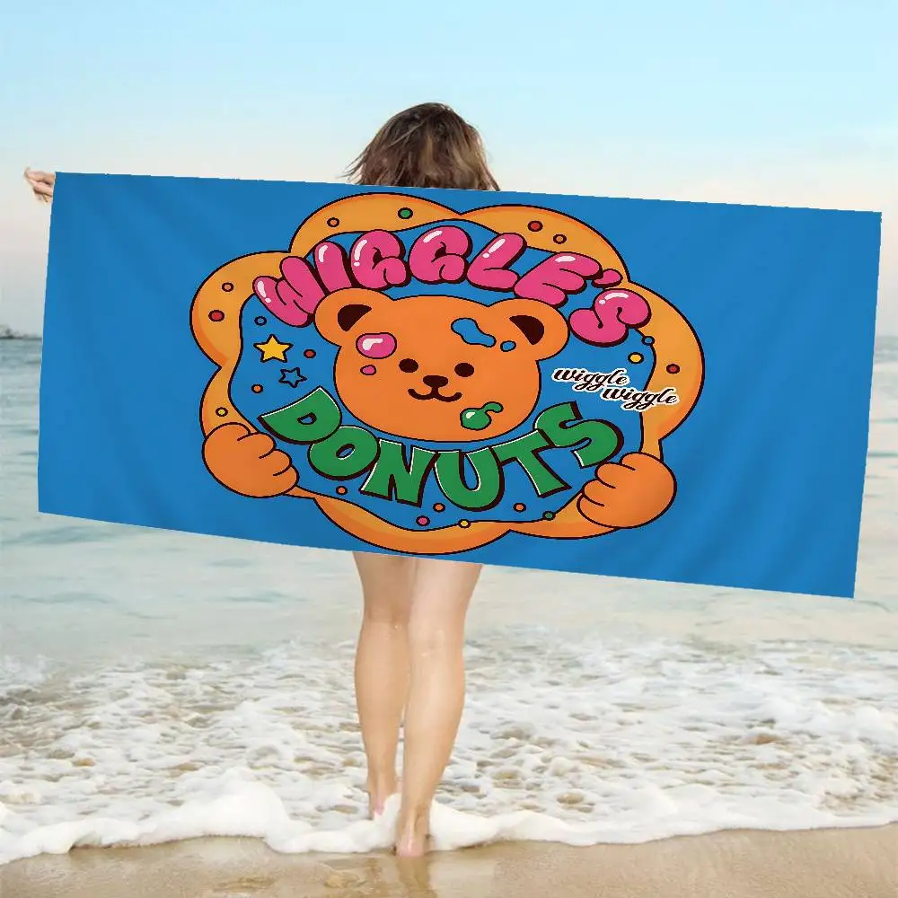 Popular LOGO W-Wiggle Big Microfiber Beach Towels Quick Dry Towel Sand Beach Towels Pool Towel for Travel Swim Pool Yoga