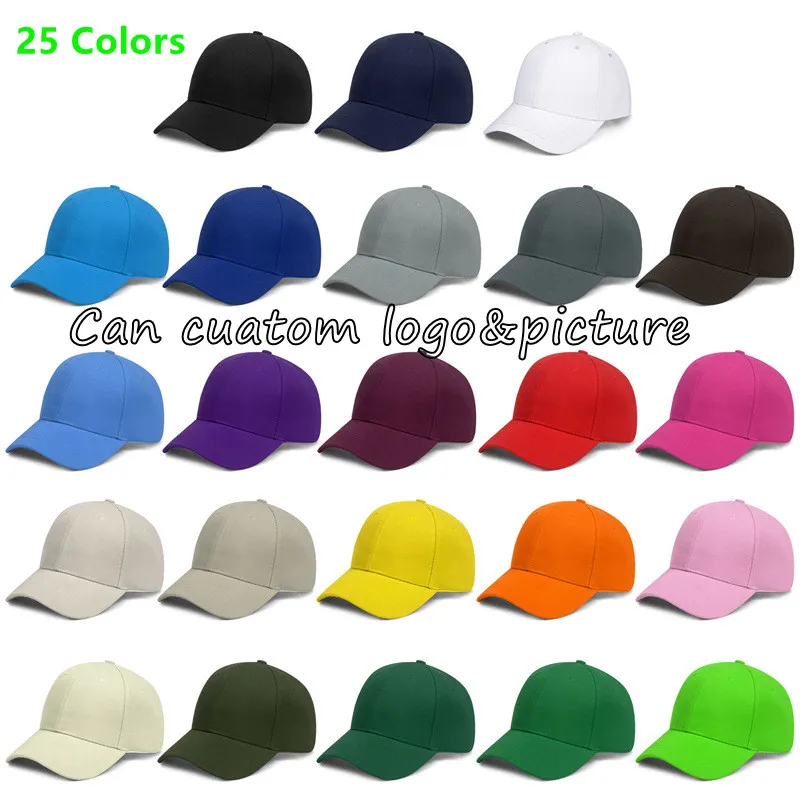 25 Solid Color Unisex Black Cap Women Simple Baseball Cap Men Snapback Caps Casquette Hats Fitted Casual Gorras Hip Hop Dad Hats