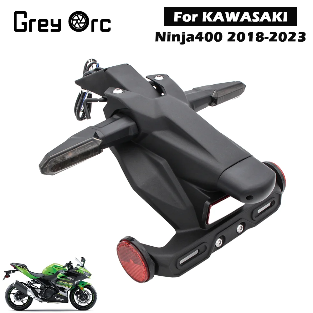 

Fit For Kawasaki Ninja400 Z400 2018-2022 2020 z 400 Rear Fender Rear License Plate Frame License Plate Light Rear Turn Signal