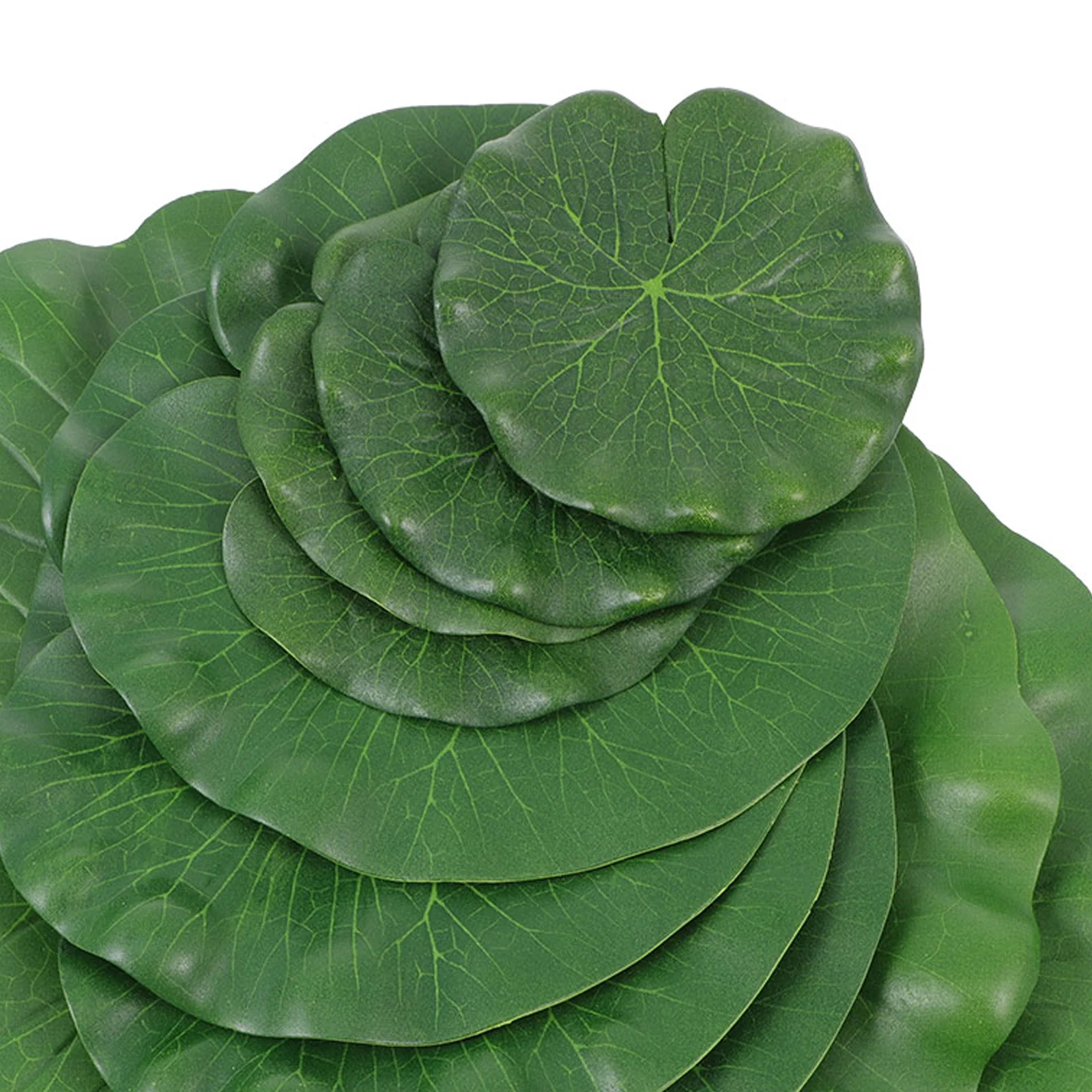 

10pcs Artificial Lotus Leaves 10cm 17cm 28cm Floating Decor for Fish Tank Pond Garden Fountain Home Ornament