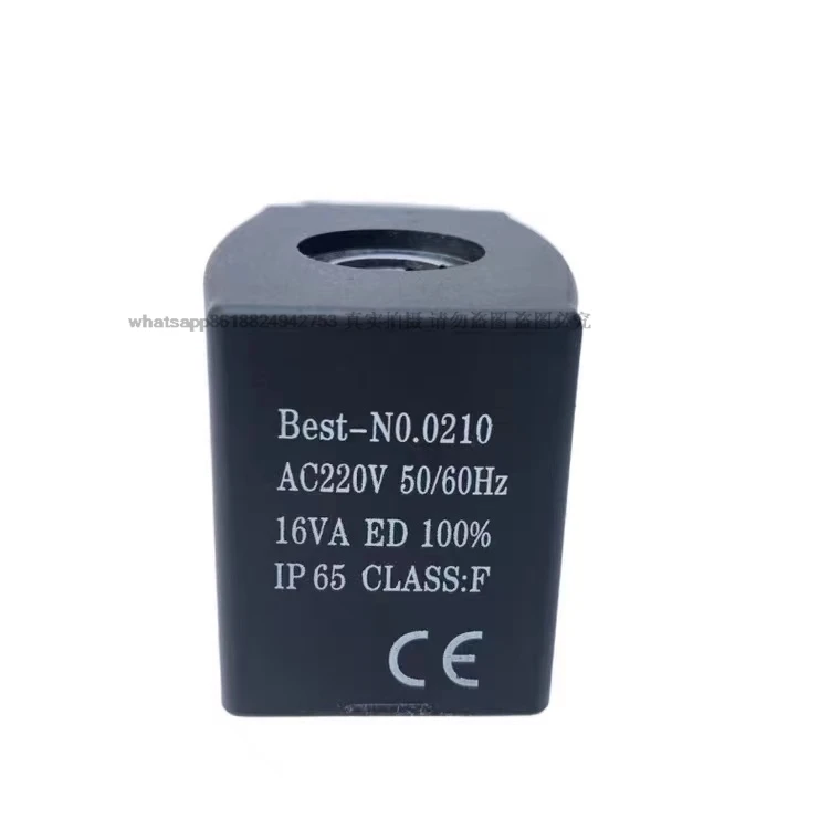 Best-NO.0210 Refrigeration Solenoid Valve Coil 50/60Hz 16VA IP65 Inner Hole 13mm Height 43mm