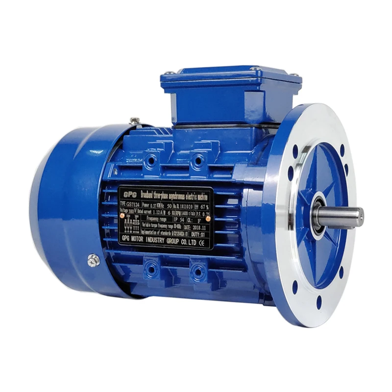 Three-phase asynchronous motor 0.37/0.55/0.75/1.1/1.5/2.2KW pure copper aluminum shell motor