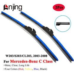 LNJING Colorful Wiper Blades For Mercedes Benz C160 C180 C200 C230 C240 C280 C320 C350 C30 C32 C55 AMG 2003 2005 2006 2007 2008