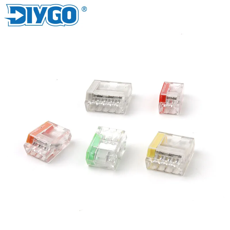 25/50/100PCS Universal Compact Wiring Conductor Push-in Terminal Block LED Conector Mini Quick Wire Connectors 252/253/254/255