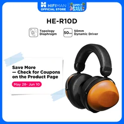 HIFIMAN HE-R10D Dynamic Topology Driver Close-Back Over-Ear Headphones for Home, Studio and Recording-Wired & Wireless Version