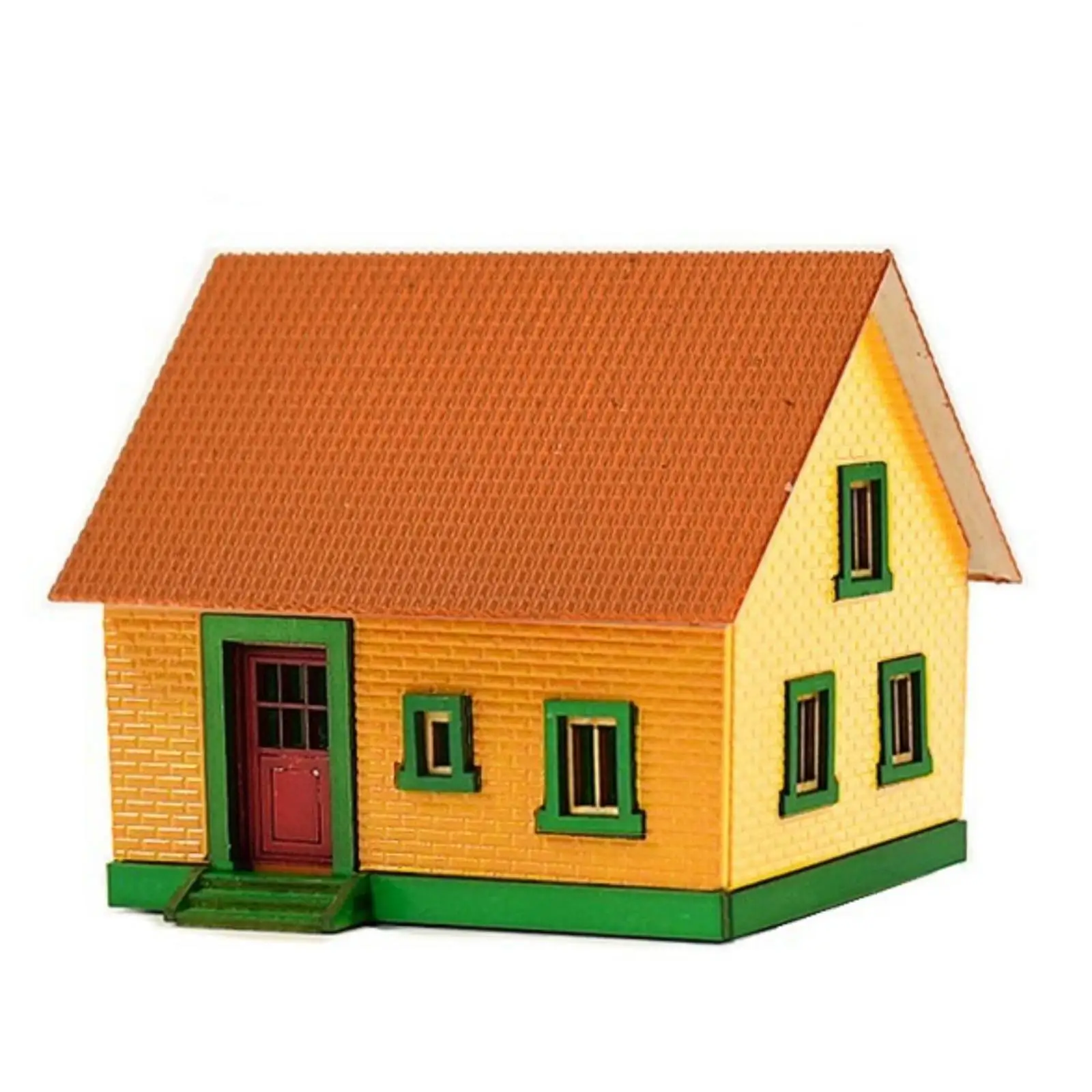 Assembled Miniature House Compact House Model with Pitched Roof Cottage Cozy