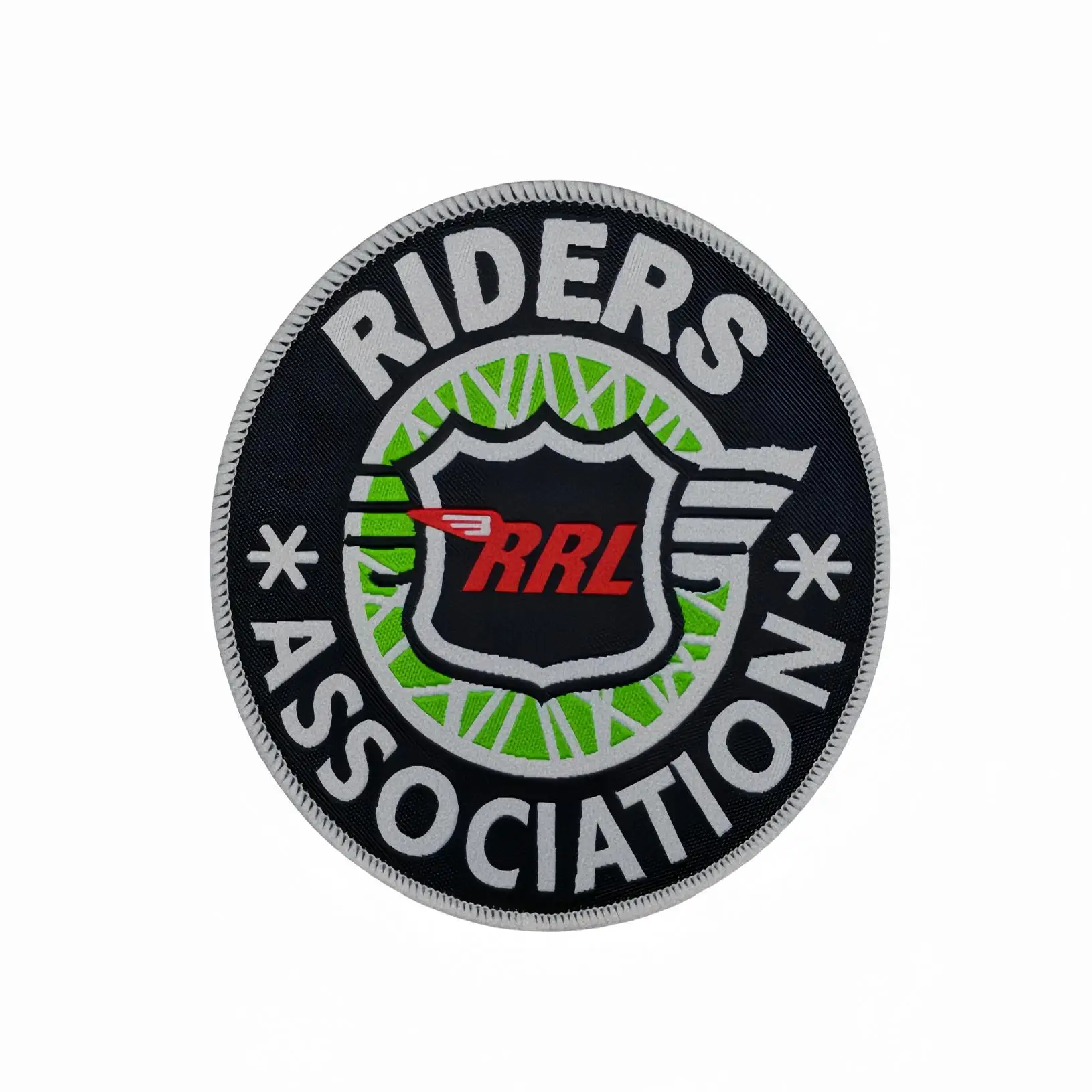 

Classic American Retro Personalized DIY RRL Cloth Patch Embroidery Bae Sve Patch with Adhesive Baing