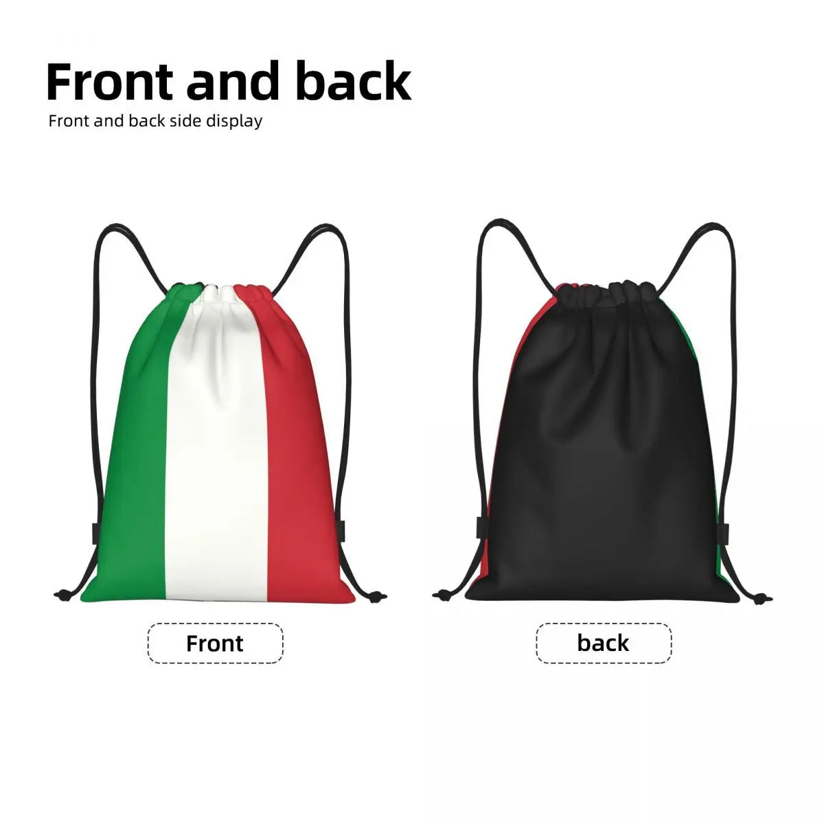 Custom Flag Of Italy Drawstring Backpack Bags Men Women Lightweight Gym Sports Sackpack Sacks for Shopping