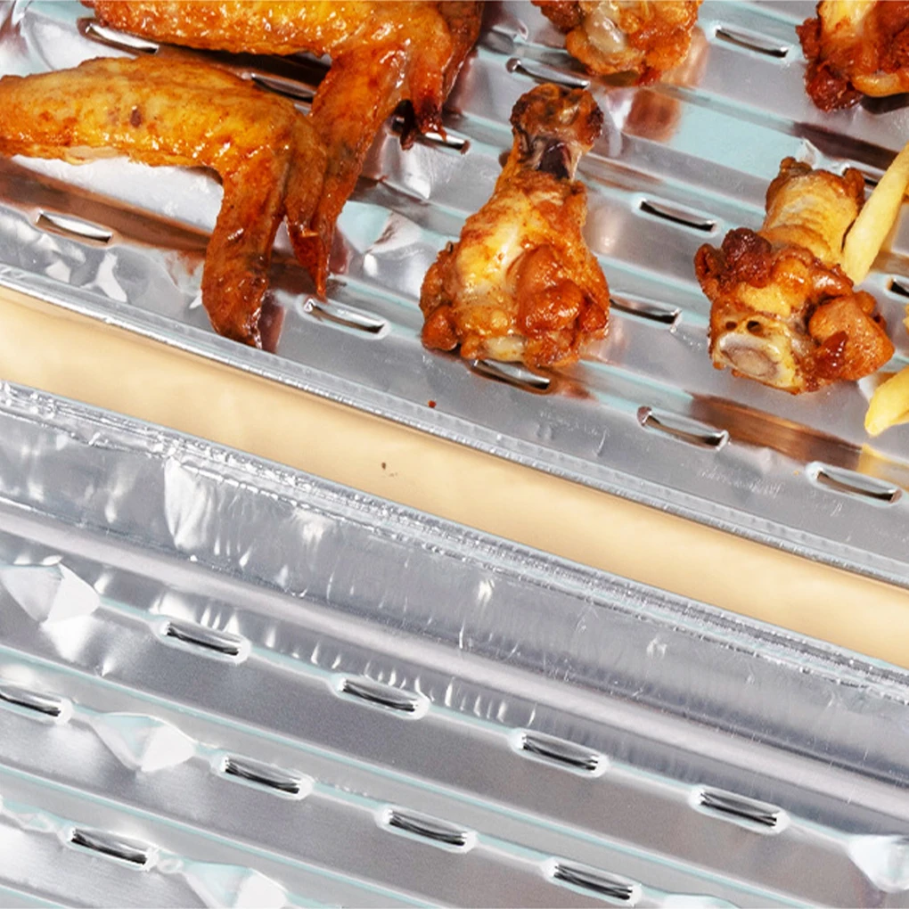 

40pack/lot Aluminum Foil For Superior Grilling Results Heat-resistant Disposable Barbecue Tray Silver+40pcs
