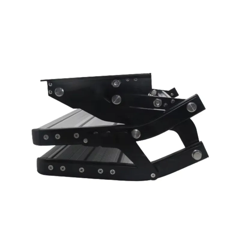 رائجة البيع 550 مللي متر تلسكوبي مفصلية تمديد سلم السلامة Rv خطوة دليل مزدوجة الألومنيوم قافلة Rv للطي خطوة #4