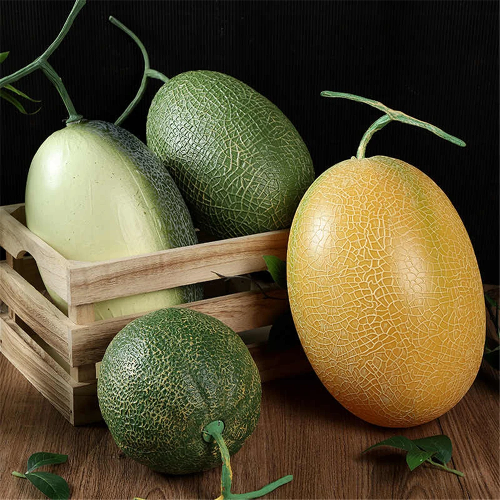 

muskmelon cantaloupe fake fruit display props Shop Store decoration big honeydew Hami Melon Artificial Simulation fruit