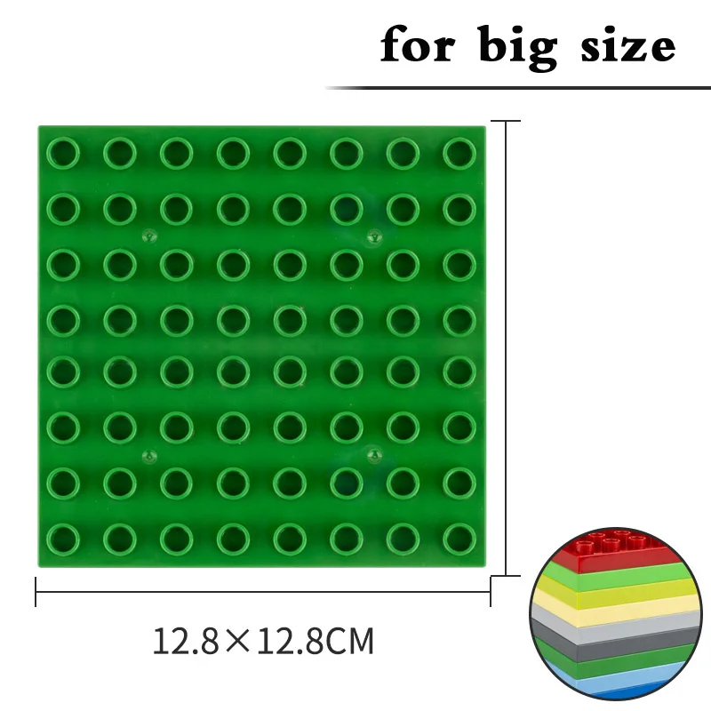 8x8 Dots  Building Blocks BasePlates for Big Size Bricks Plate Assembly Brick Base Plate Compatible with Lego Duplo Bricks