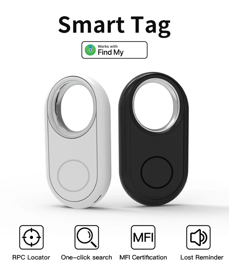 

Bluetooth-трекер для Android Smart Tag GPS-локатор Отслеживание воздушных меток работает с Google Find My Device Поиск предметов Сумка Ключи Pet