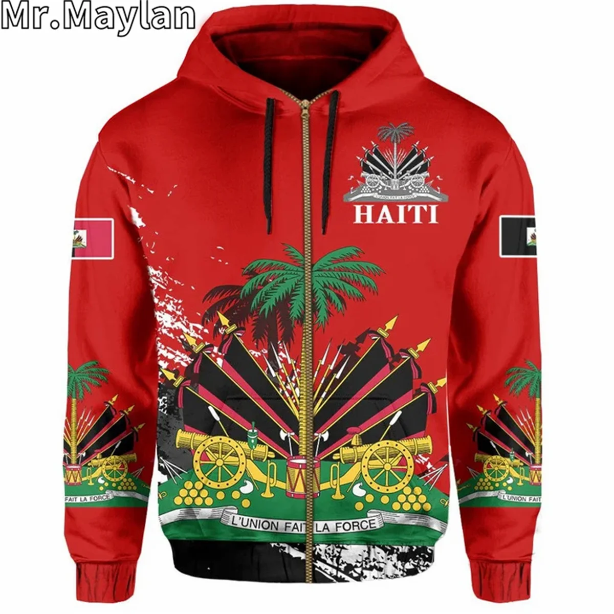 

HAITI COAT OF ARMS FLAG 3D Print Jacket Men/women Zip Up Hoodie Unisex Casual Streetwear Sweatshirts Pullover Sudadera Hombre-12