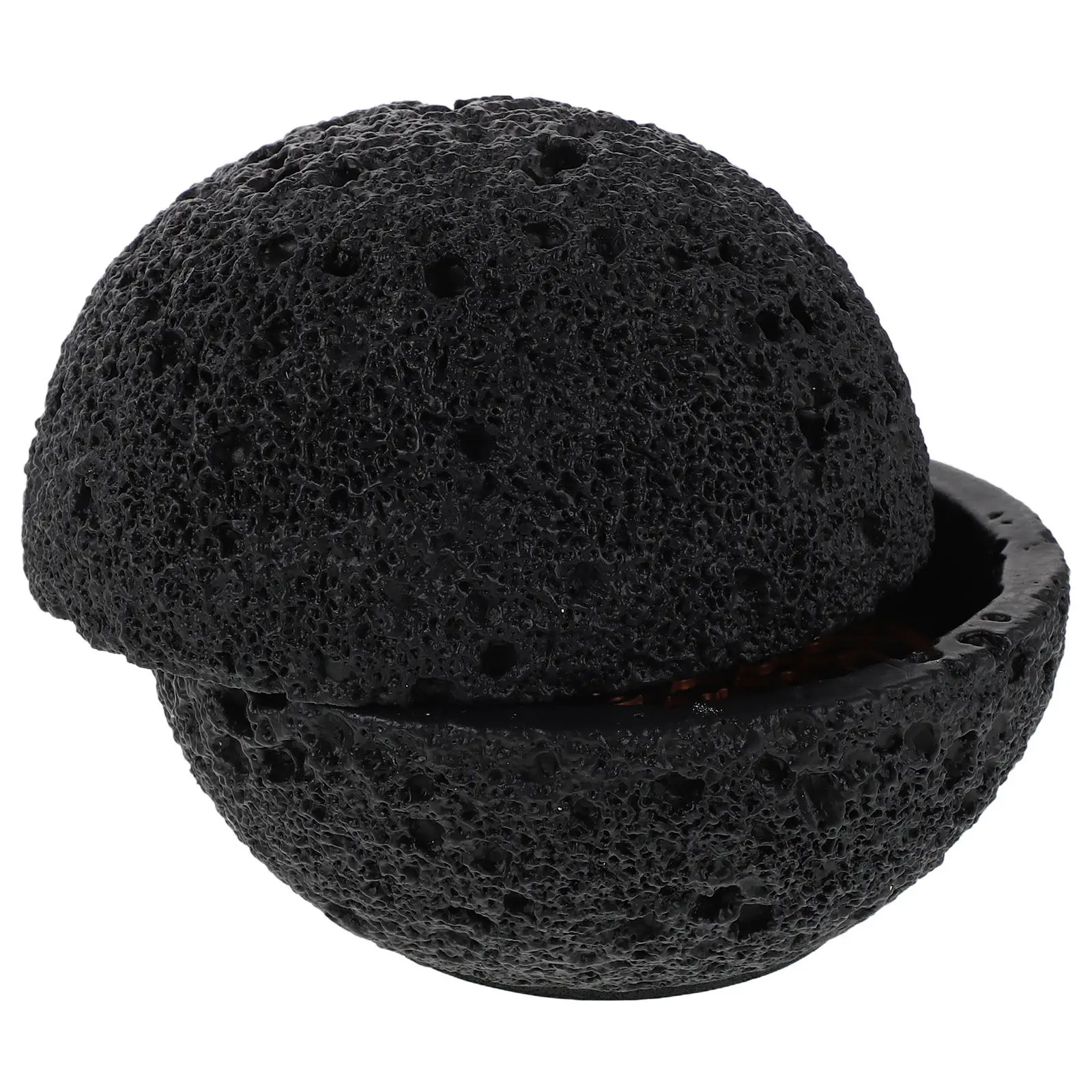 Cuenco Decorativo de Obsidiana, Frutero Moderno, Centro de Mesa para Sushi, Caviar, Mariscos, Postres, Servicio de Infusión de Humo Frío