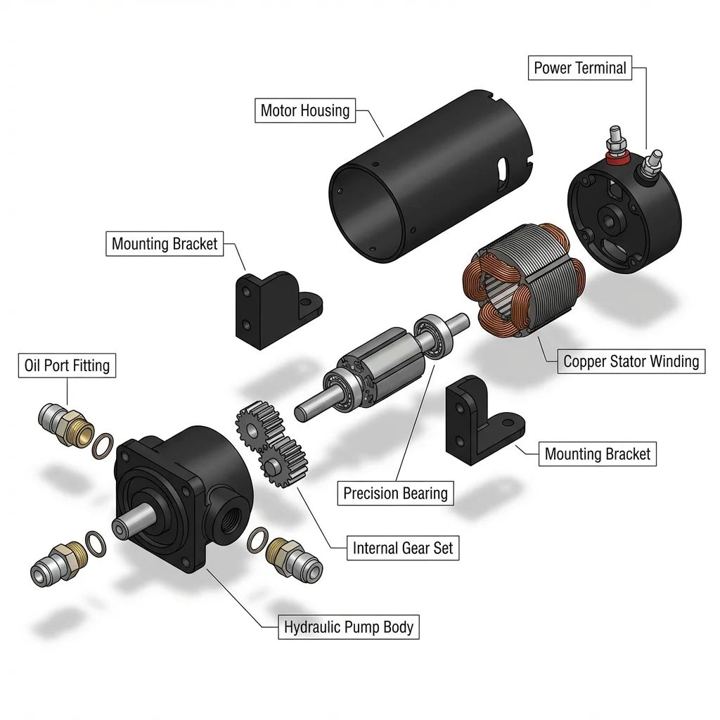 Custom Oil Pump Motor 125A 2.2KW IP54 Brushed Motor for Vehicle Power Units Lifts Boarding Trucks Specialised Equipment