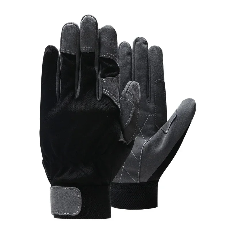 Guantes de trabajo para hombre, de piel de vaca, para motociclismo, conducción, soldadura, trabajo, seguridad, jardín, guantes mecánicos resistentes