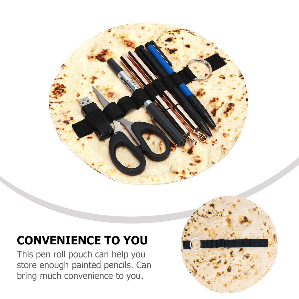 

2Pcs Tortilla Pencil Roll Canvas Case Portable Large Pencil Pouch Pen Storage Bag for Drawing Sketch Pen Case Pens Roll Wrap